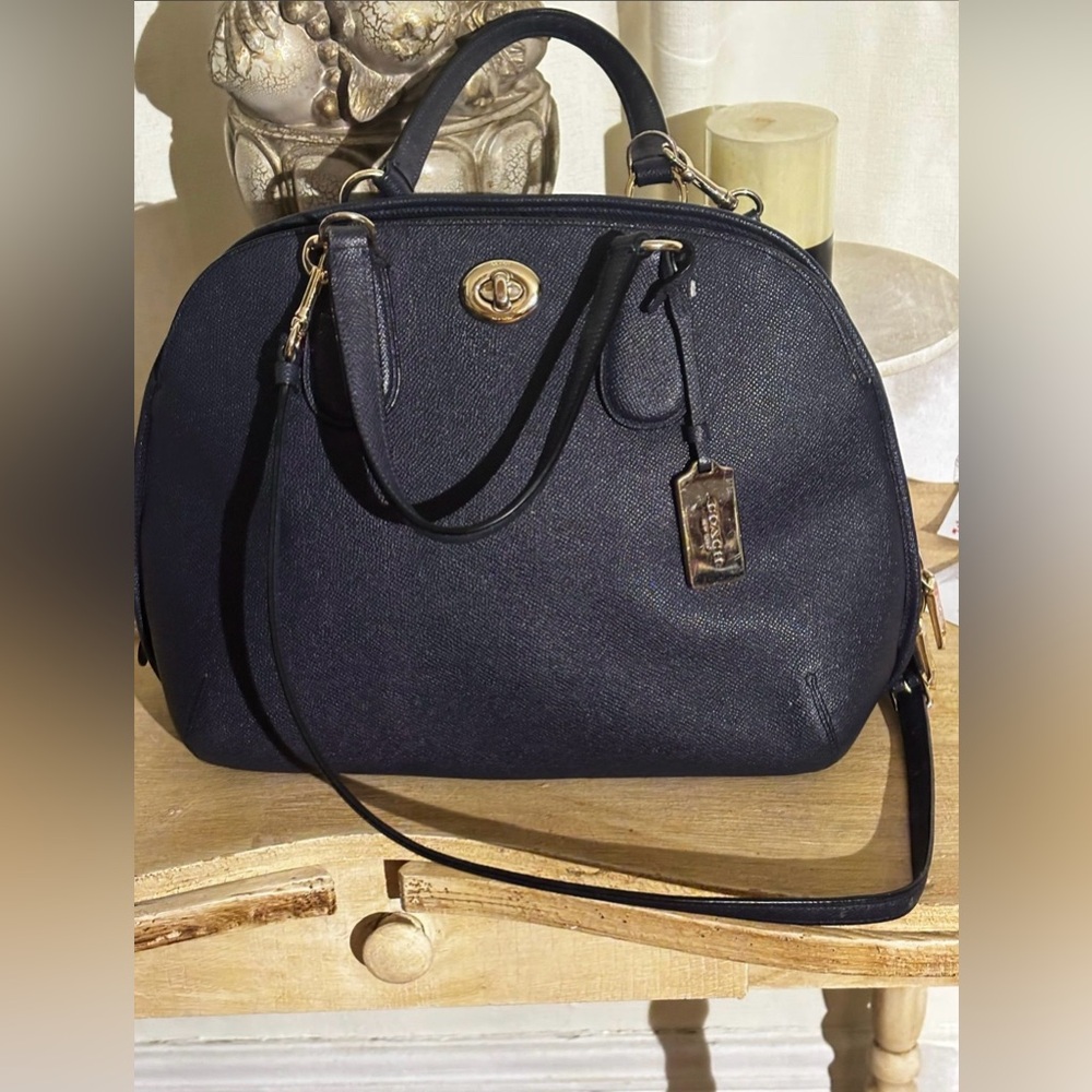 Coach Prince Street Satchel in Midnight Blue